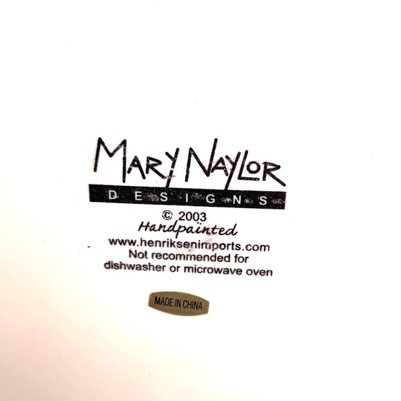 VTG Set of 4 Mary Naylor Designs Hand-Painted Coffee-Themed Plates 2003 9.75 in - Picture 5 of 11